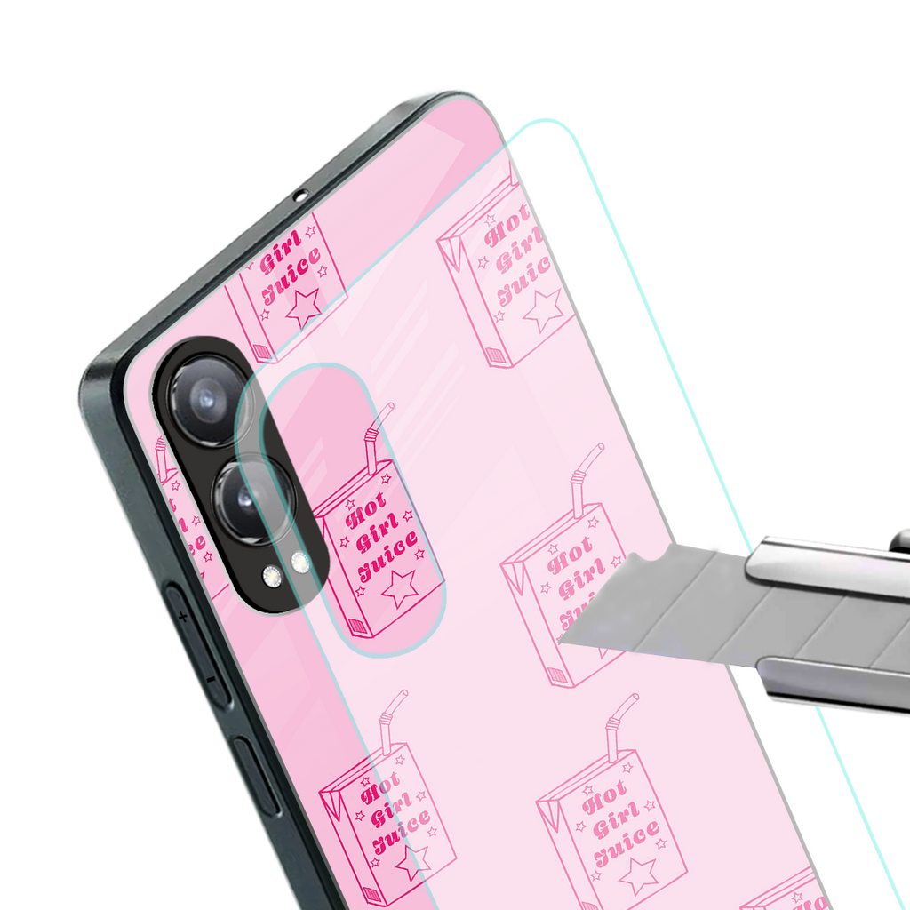 hot girl juice back phone cover | glass case for oneplus nord ce 4 lite