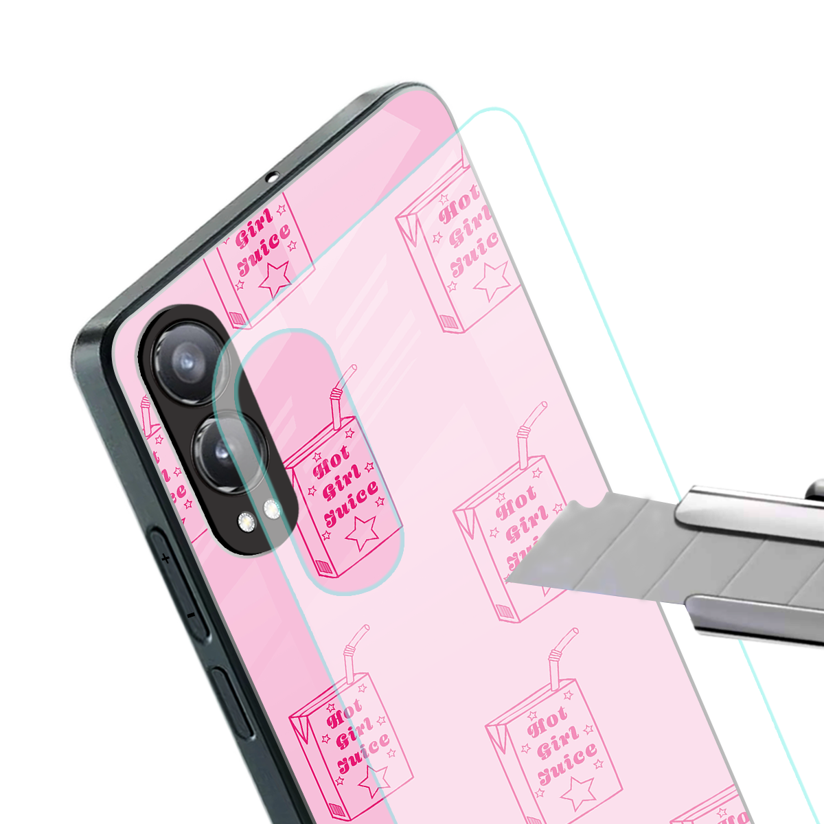 hot girl juice back phone cover | glass case for oneplus nord ce 4 lite