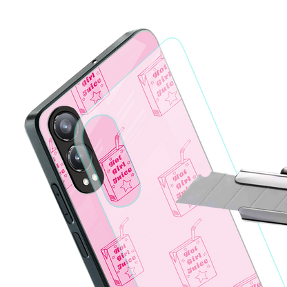hot girl juice back phone cover | glass case for oneplus nord ce 4 lite