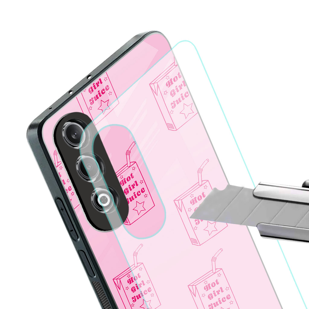 hot girl juice back phone cover | glass case for oneplus nord ce 4
