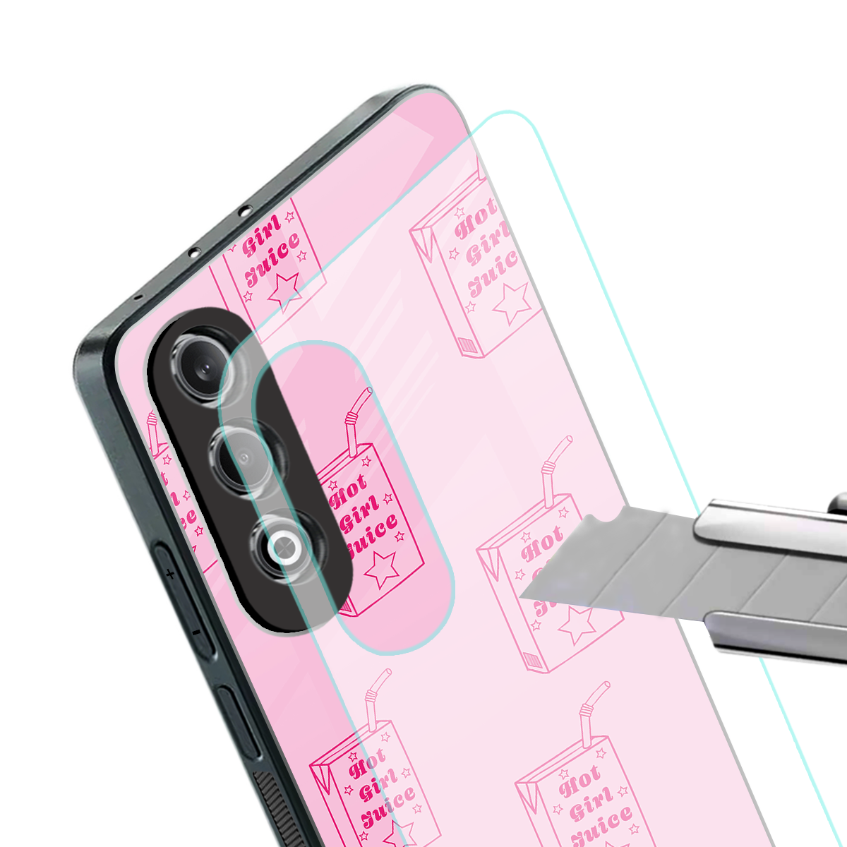hot girl juice back phone cover | glass case for oneplus nord ce 4