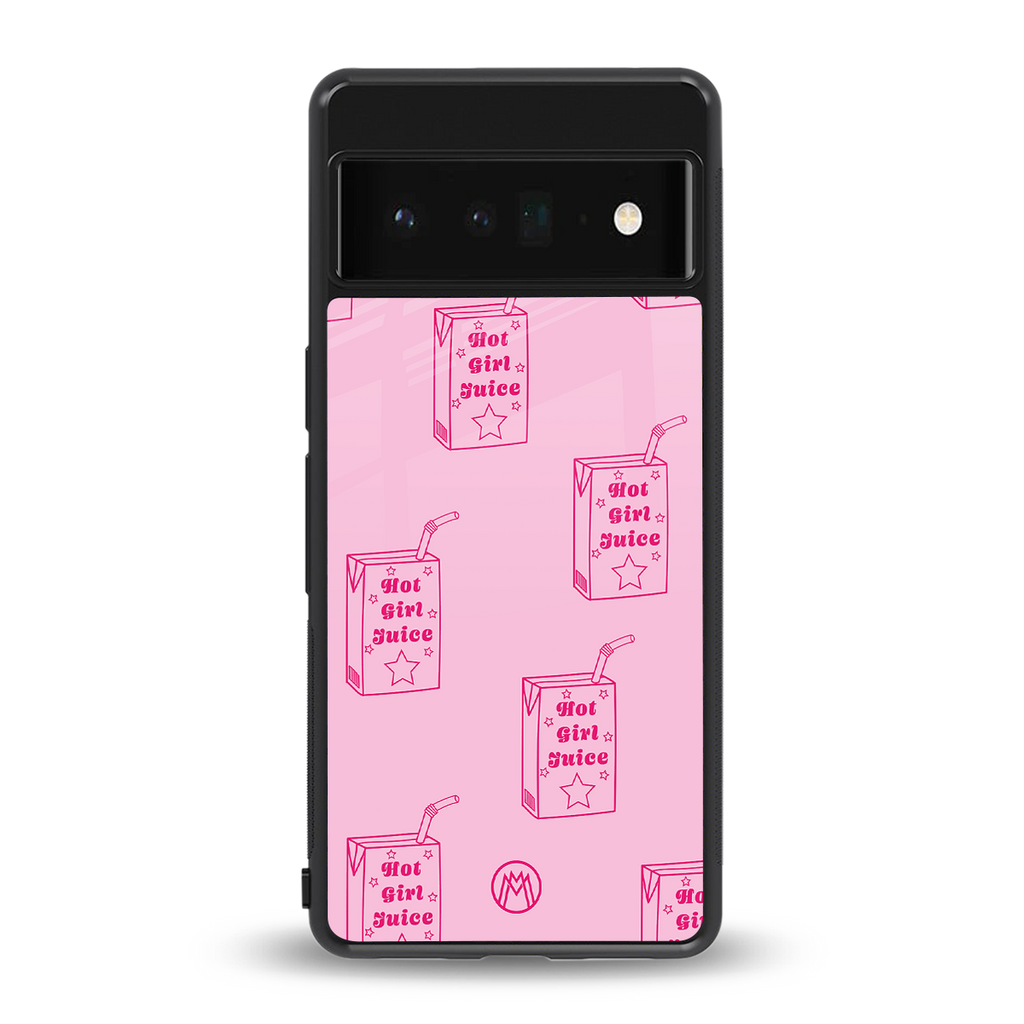 hot girl juice back phone cover | glass case for google pixel 6 pro