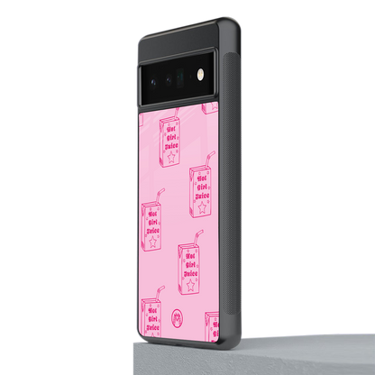 hot girl juice back phone cover | glass case for google pixel 6 pro