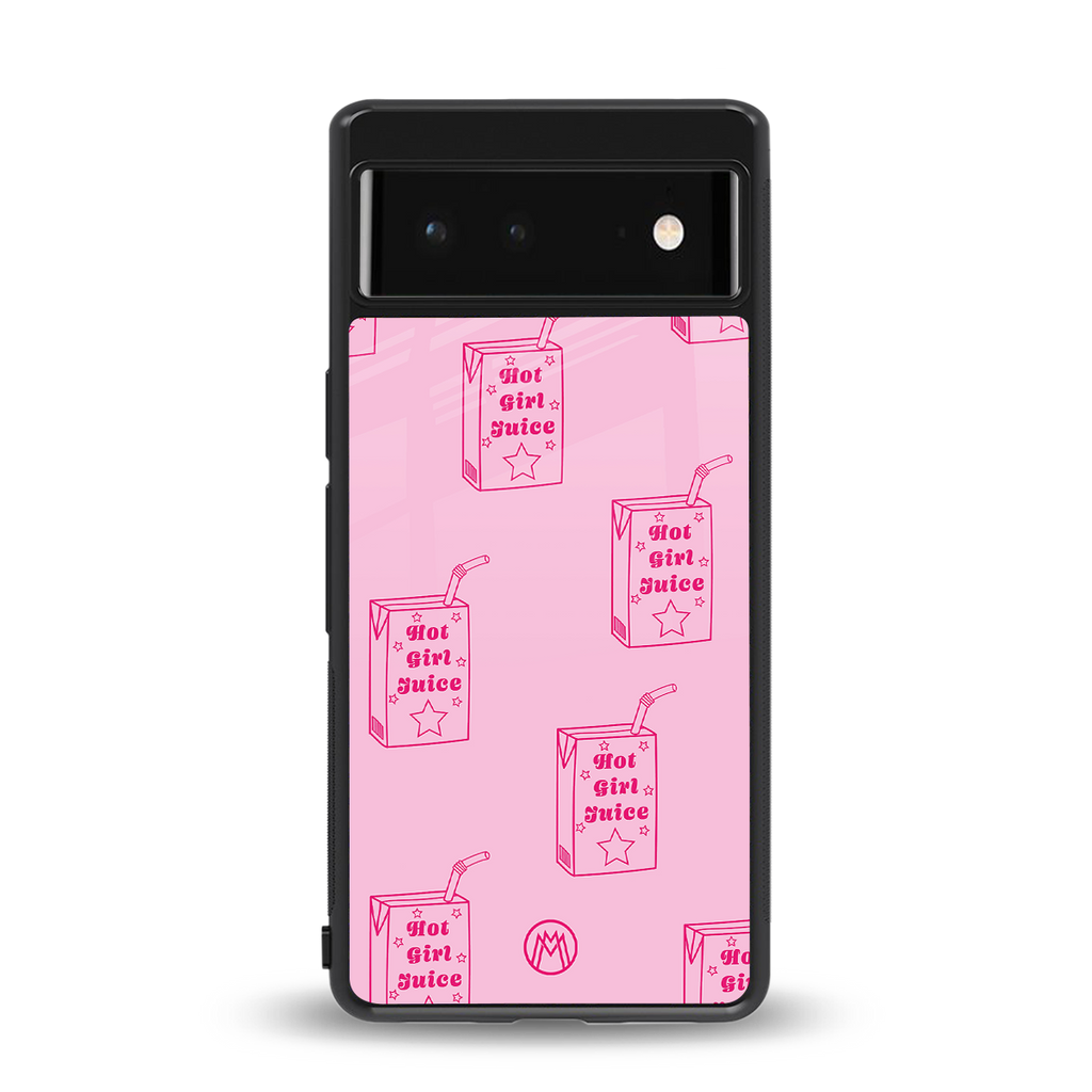 hot girl juice back phone cover | glass case for google pixel 6