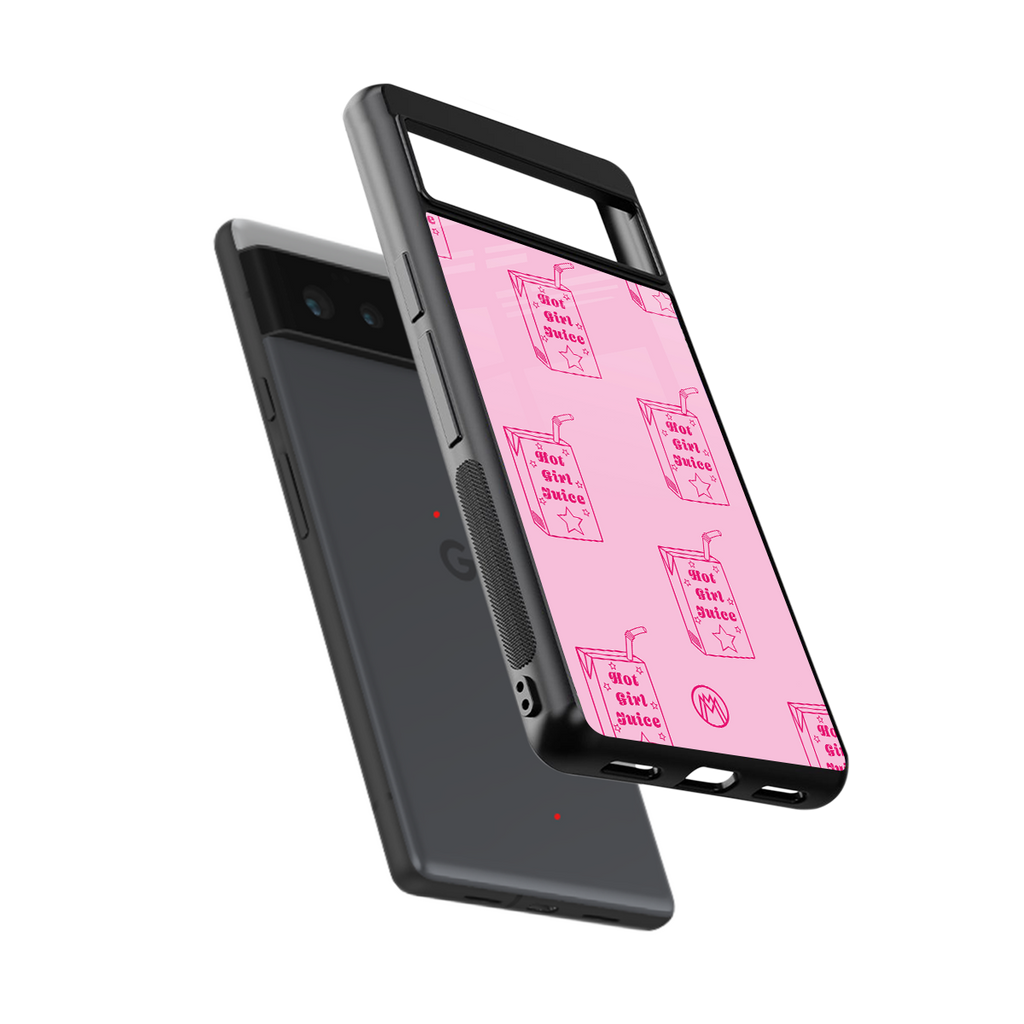 hot girl juice back phone cover | glass case for google pixel 6