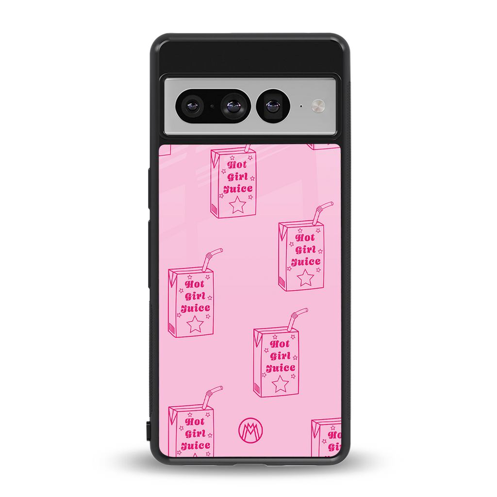 hot girl juice back phone cover | glass case for google pixel 7 pro