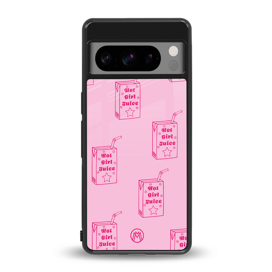 hot girl juice back phone cover | glass case for google pixel 8 pro