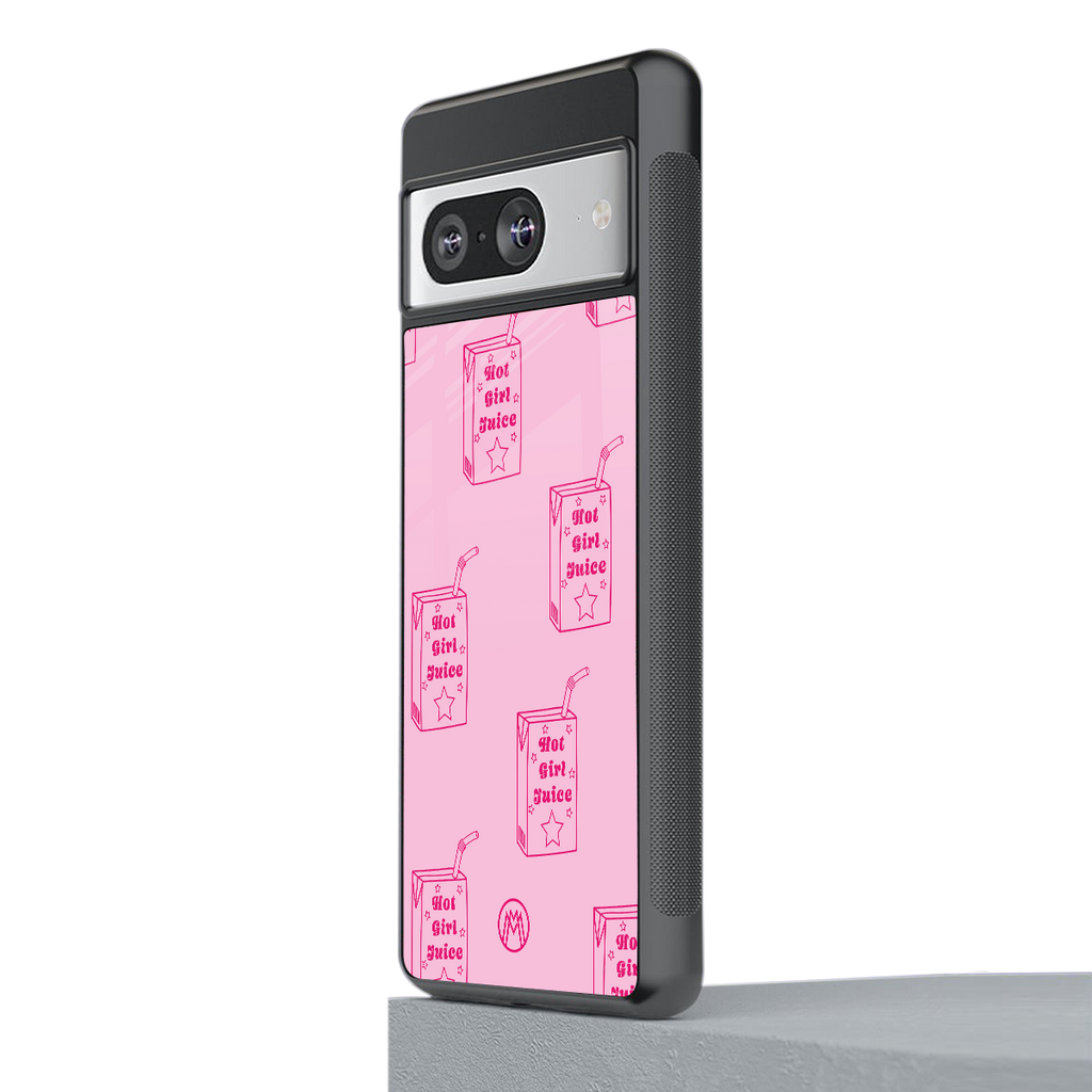 hot girl juice back phone cover | glass case for Google Pixel 8