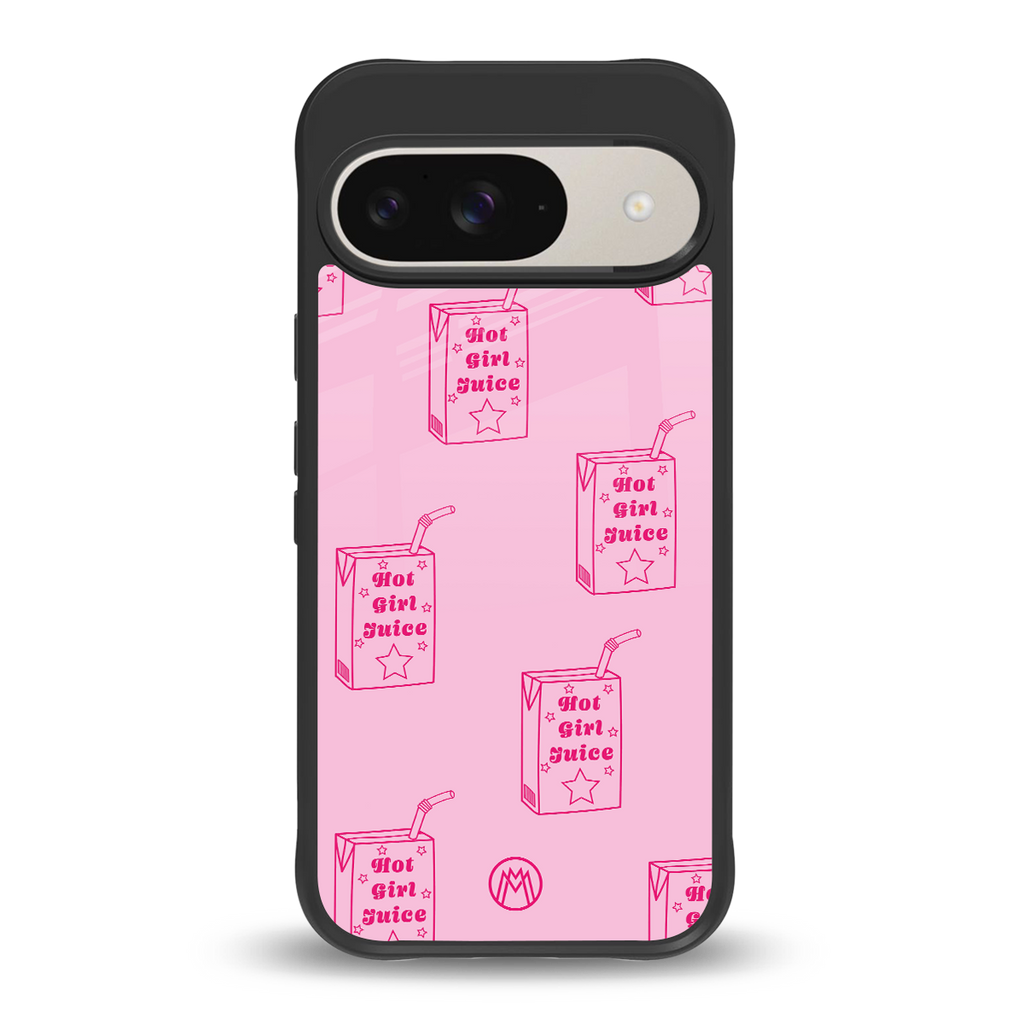 hot girl juice back phone cover | glass case for google pixel 9