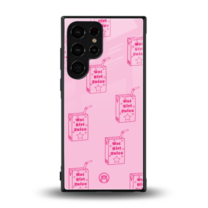 hot girl juice back phone cover | glass case for samsung galaxy s24 ultra