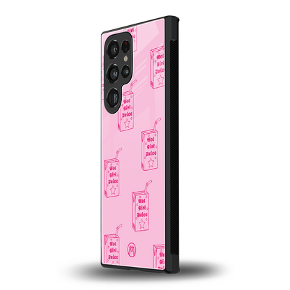 hot girl juice back phone cover | glass case for samsung galaxy s24 ultra