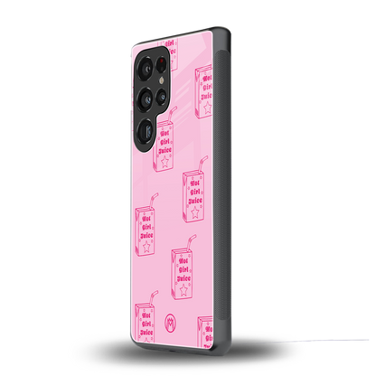 hot girl juice back phone cover | glass case for samsung galaxy s25 ultra