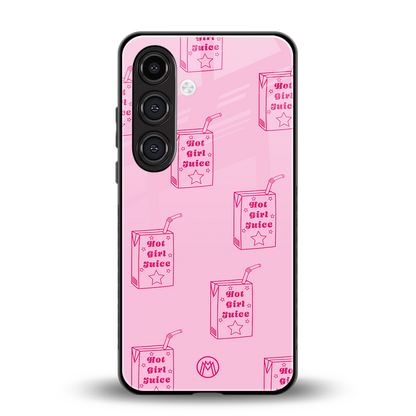 hot girl juice back phone cover | glass case for samsung galaxy s24 fe