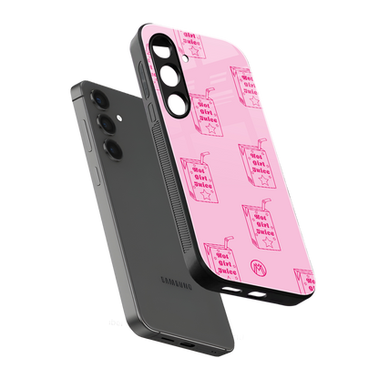 hot girl juice back phone cover | glass case for samsung galaxy s24 fe