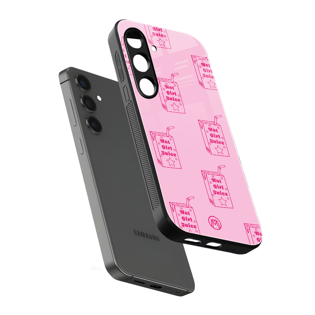 hot girl juice back phone cover | glass case for samsung galaxy s23 plus