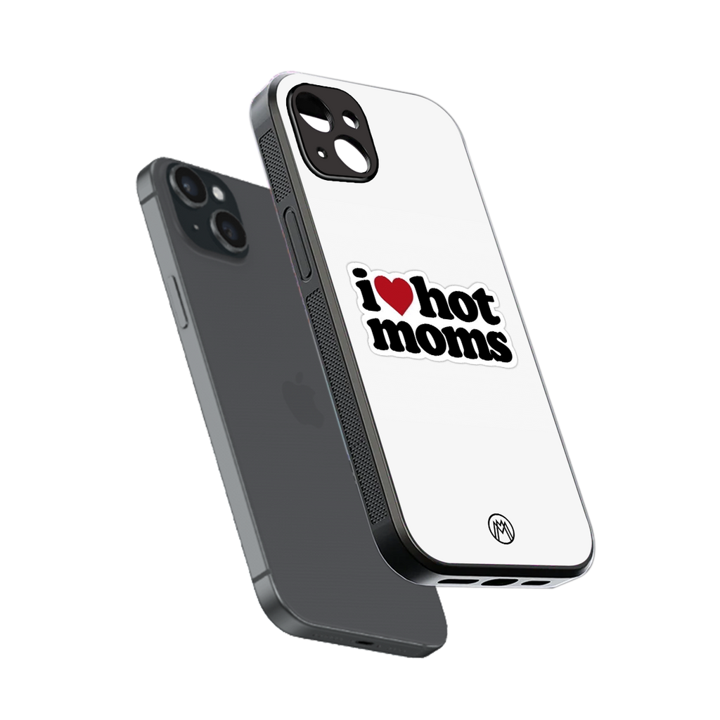 hot moms back phone cover | glass case for iphone 15 plus