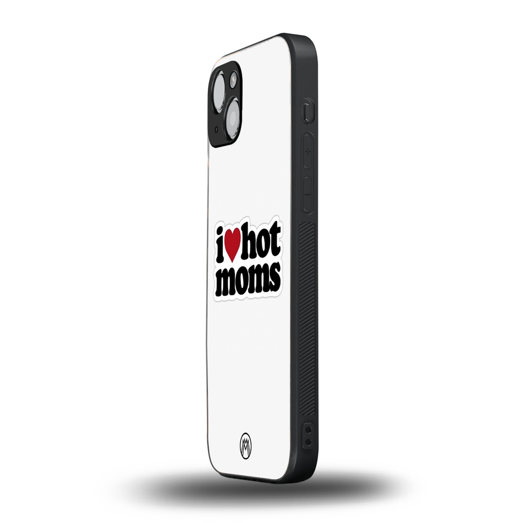 hot moms back phone cover | glass case for iphone 15 plus