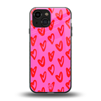 hot pink soul back phone cover | glass case for iphone 13 mini