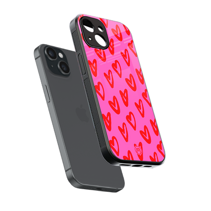 hot pink soul back phone cover | glass case for iphone 13 mini