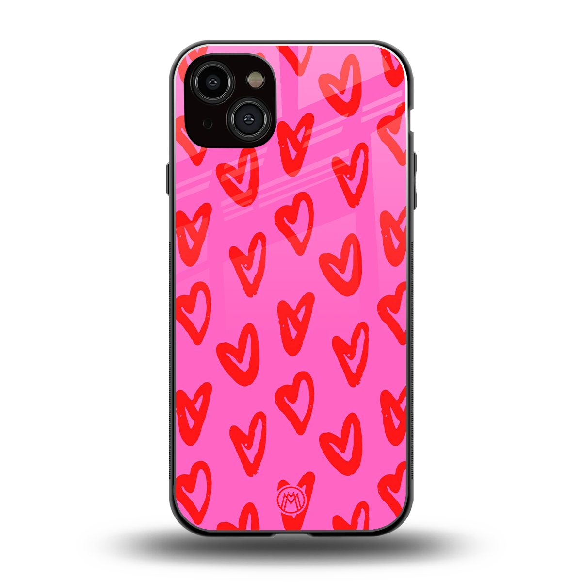 hot pink soul back phone cover | glass case for iphone 15 plus