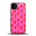 hot pink soul back phone cover | glass case for iphone 14 plus