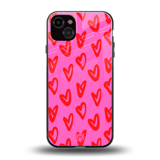 hot pink soul back phone cover | glass case for iphone 14 plus