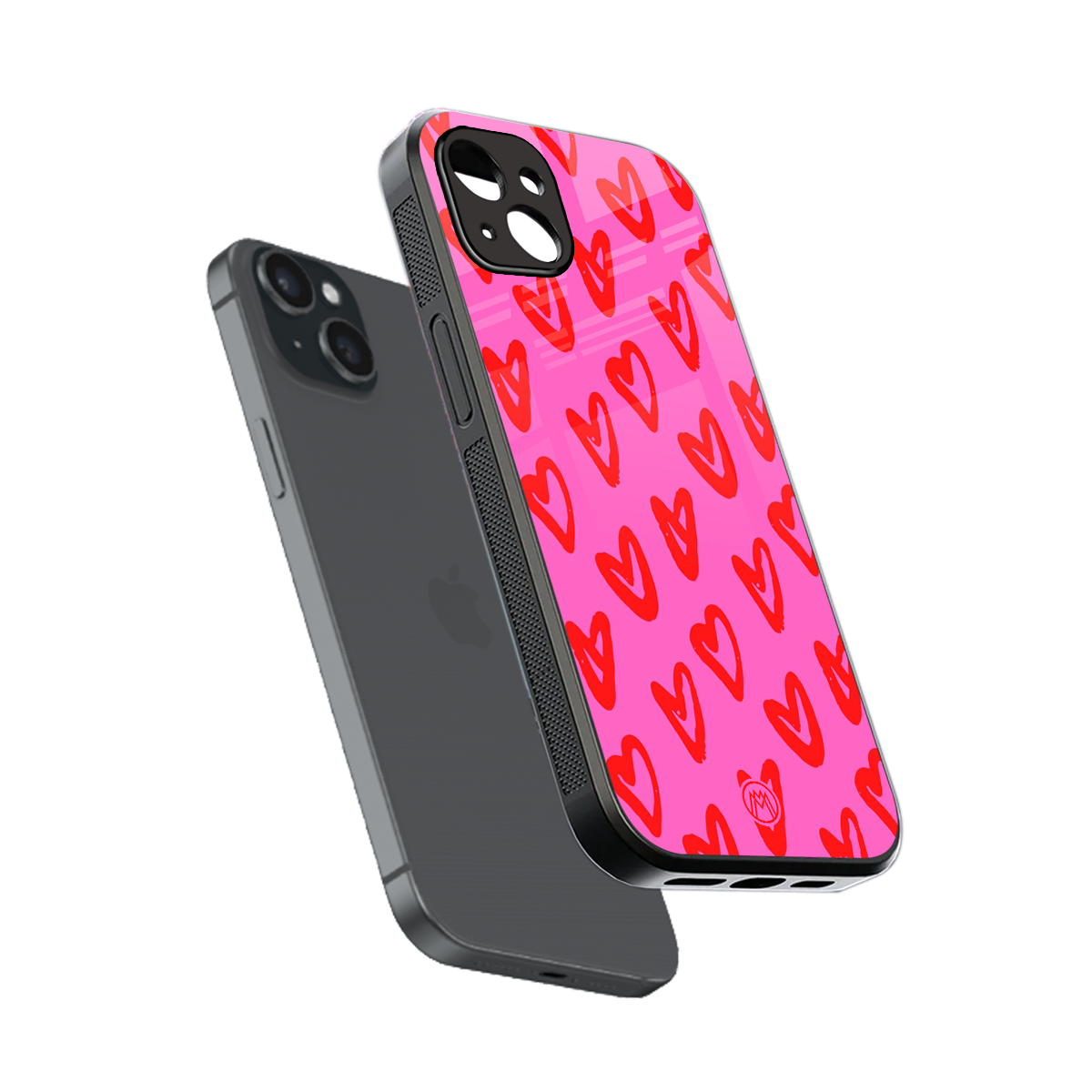 hot pink soul back phone cover | glass case for iphone 15 plus