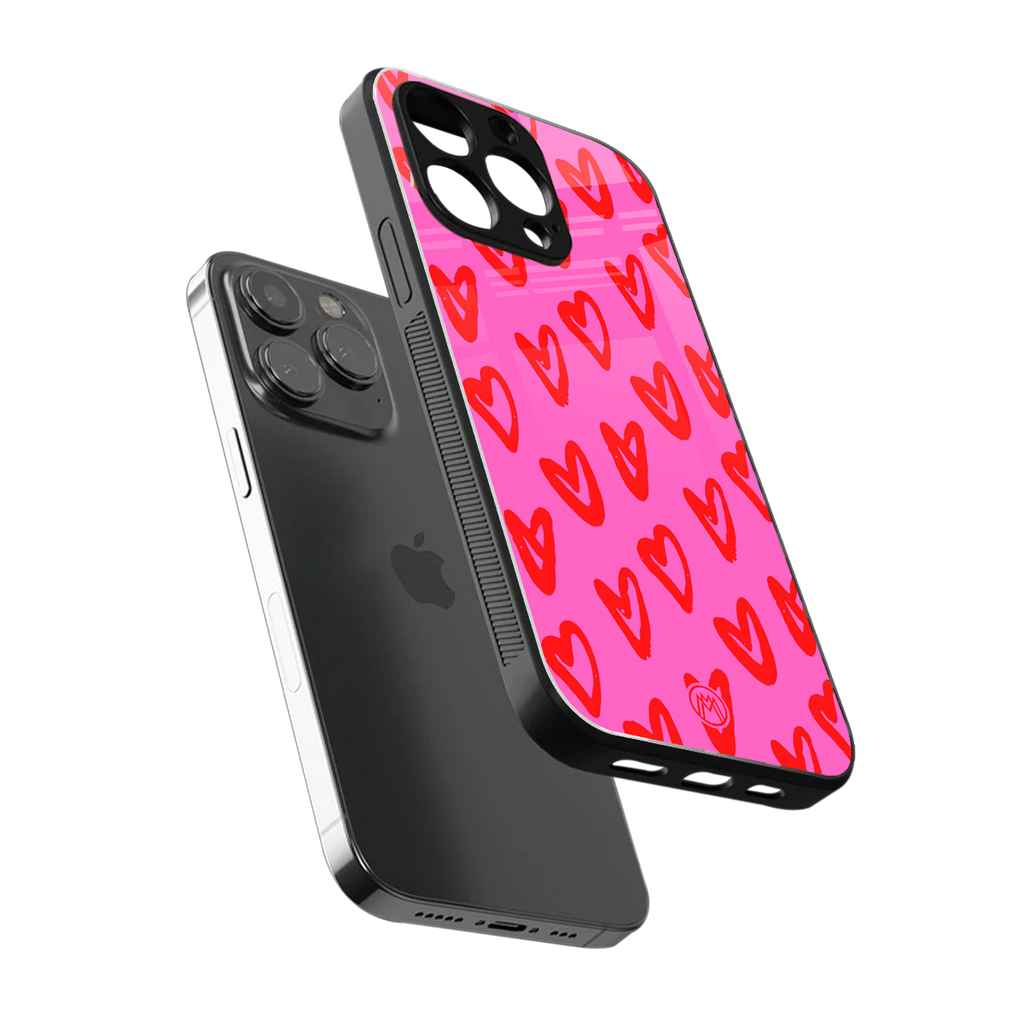 hot pink soul back phone cover | glass case for iphone 15 pro max