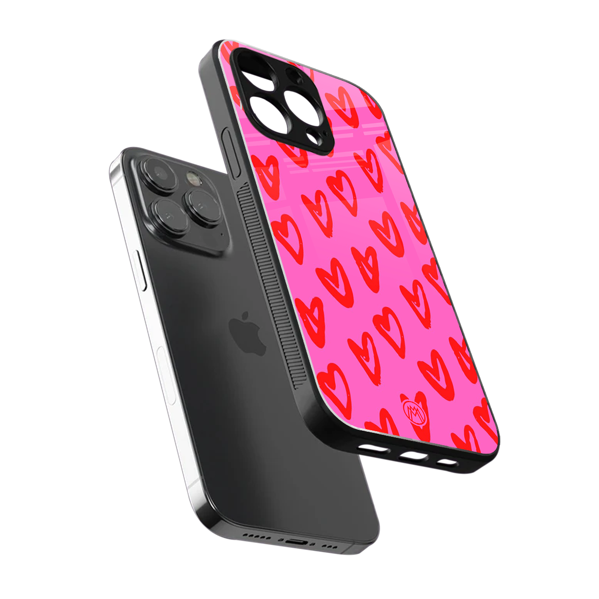 hot pink soul back phone cover | glass case for iphone 15 pro max