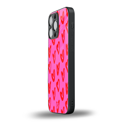 hot pink soul back phone cover | glass case for iphone 14 pro max
