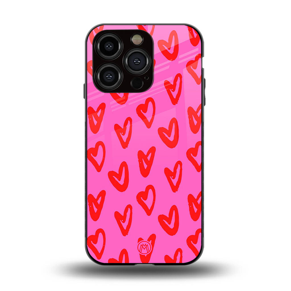 hot pink soul back phone cover | glass case for iphone 15 pro