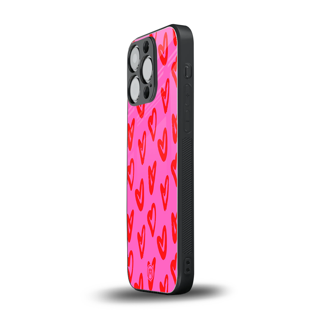 hot pink soul back phone cover | glass case for iphone 14 pro