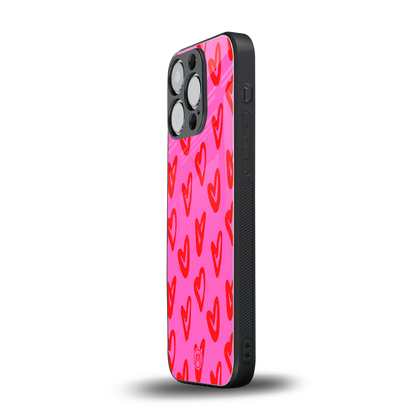 hot pink soul back phone cover | glass case for iphone 14 pro