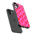 hot pink soul back phone cover | glass case for iphone 16 plus