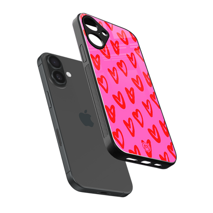 hot pink soul back phone cover | glass case for iphone 16 plus