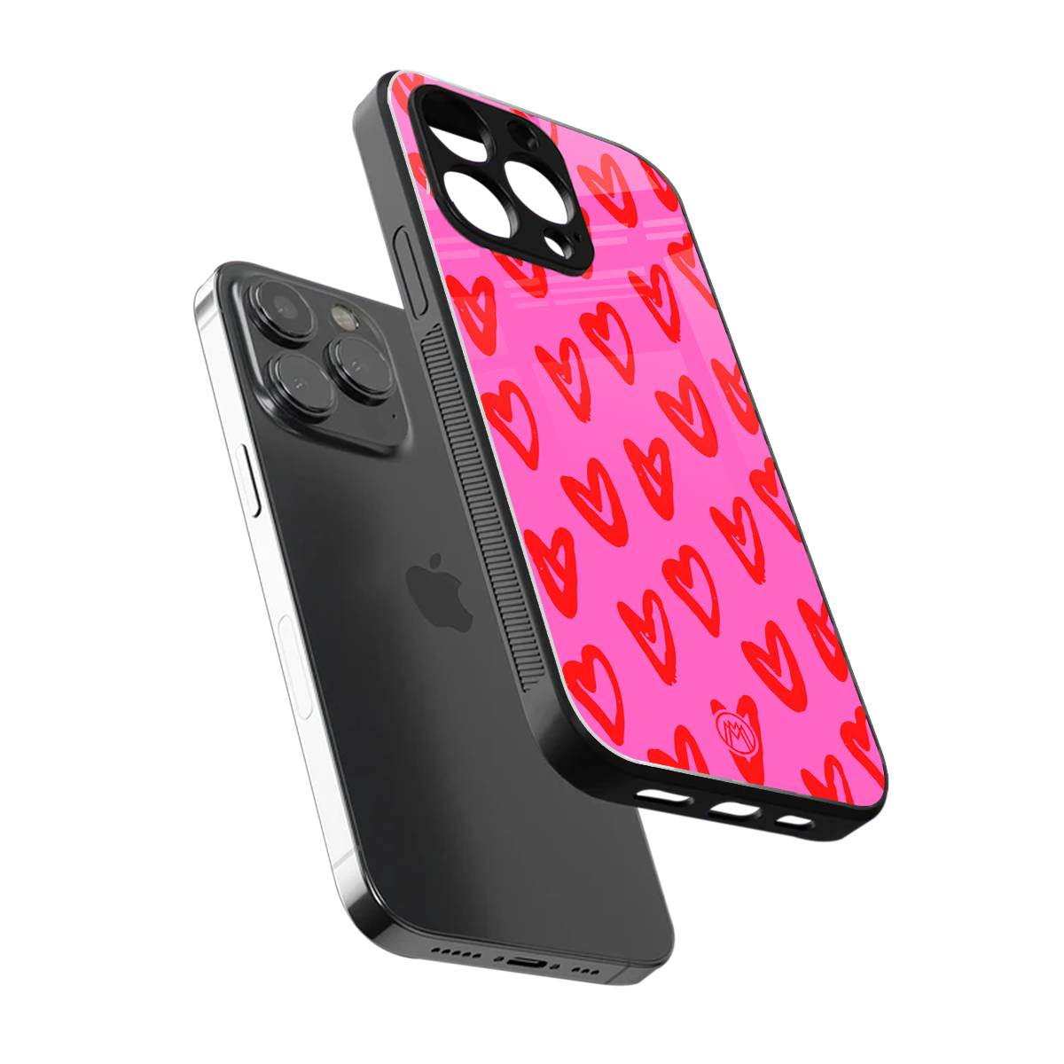 hot pink soul back phone cover | glass case for iphone 16 pro max