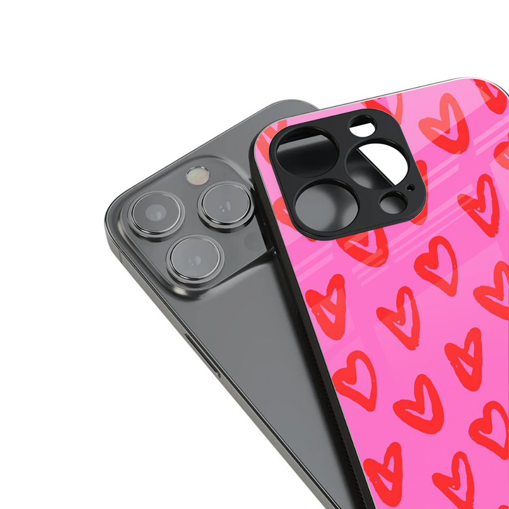 hot pink soul back phone cover | glass case for iphone 16 pro max