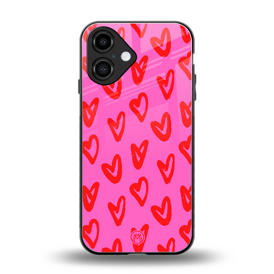 hot pink soul back phone cover | glass case for iphone 16