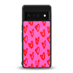 hot pink soul back phone cover | glass case for google pixel 6 pro