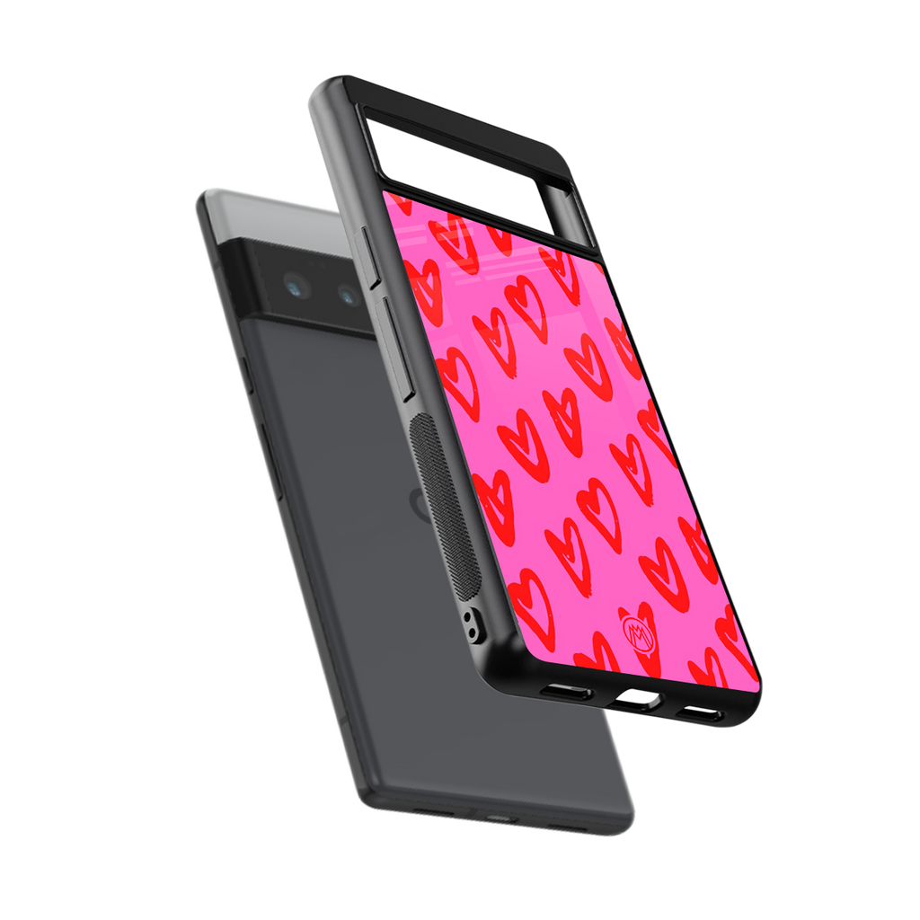 hot pink soul back phone cover | glass case for google pixel 6 pro