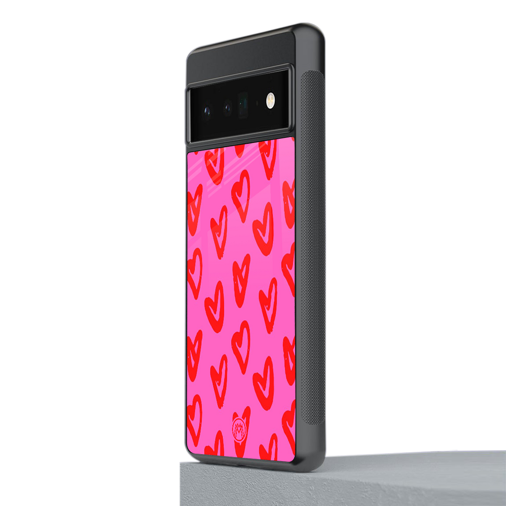hot pink soul back phone cover | glass case for google pixel 6 pro