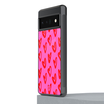 hot pink soul back phone cover | glass case for google pixel 6 pro