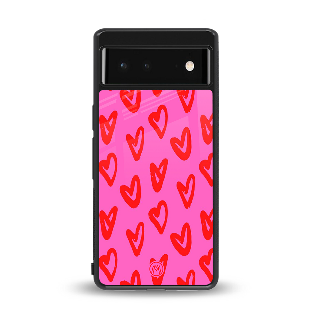 hot pink soul back phone cover | glass case for google pixel 6