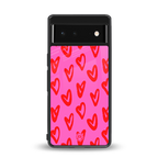 hot pink soul back phone cover | glass case for Google Pixel 6A
