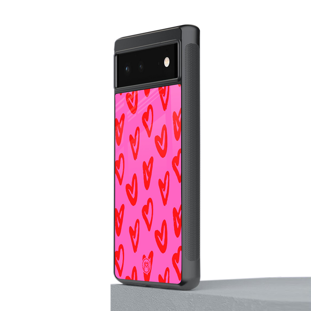 hot pink soul back phone cover | glass case for Google Pixel 6A