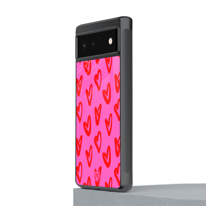 hot pink soul back phone cover | glass case for Google Pixel 6A