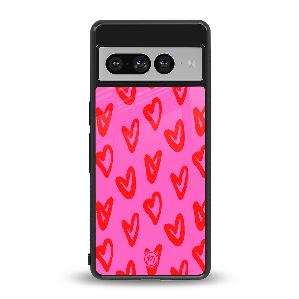 hot pink soul back phone cover | glass case for google pixel 7 pro