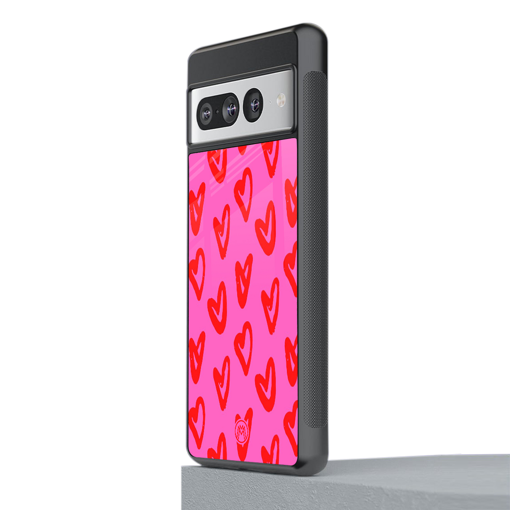 hot pink soul back phone cover | glass case for google pixel 7 pro