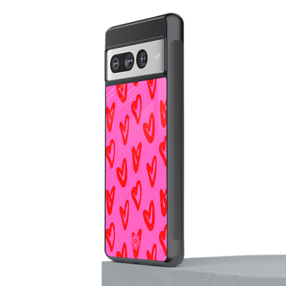 hot pink soul back phone cover | glass case for google pixel 7 pro