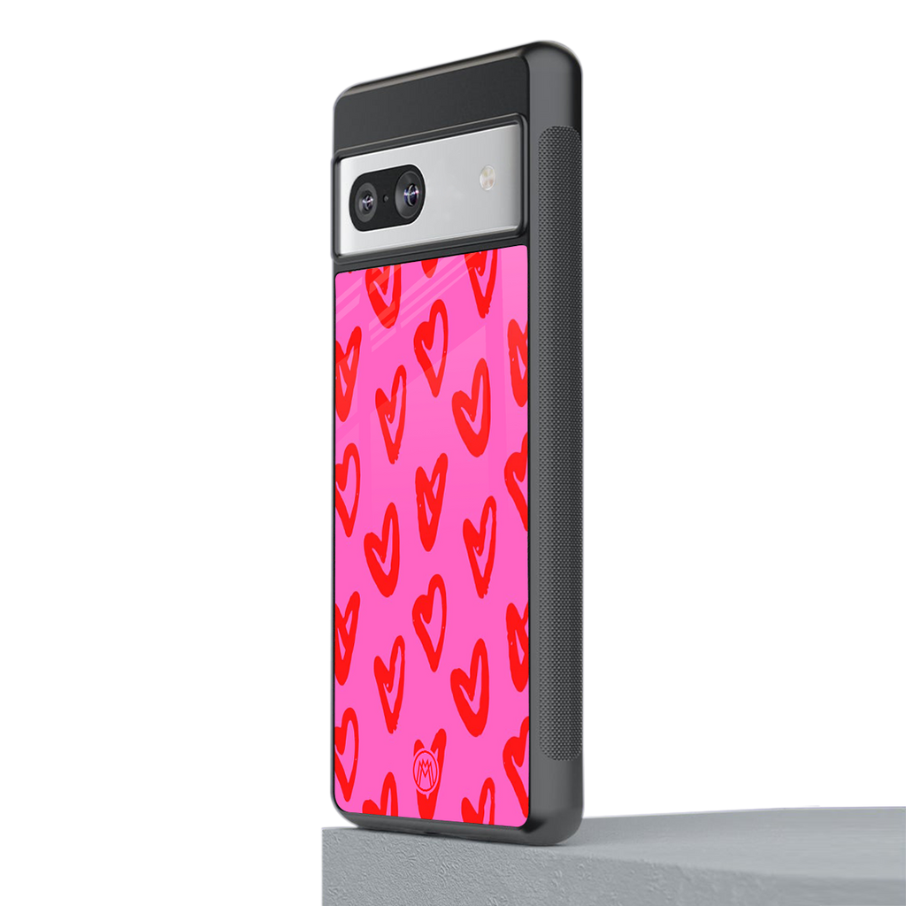 hot pink soul back phone cover | glass case for Google Pixel 7